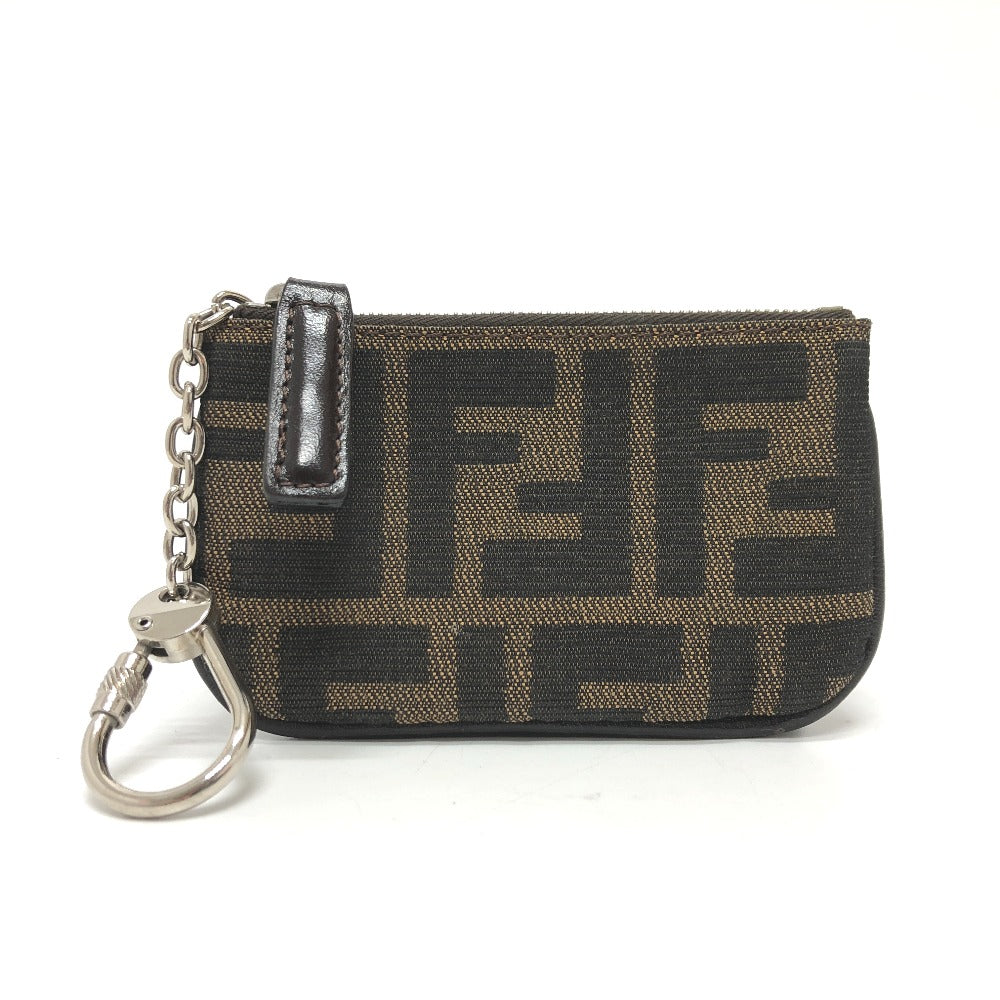 FENDI Coin case canvas Brown Zucca Women