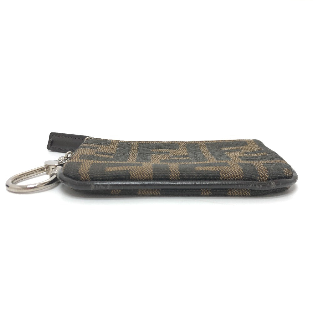 FENDI Coin case canvas Brown Zucca Women