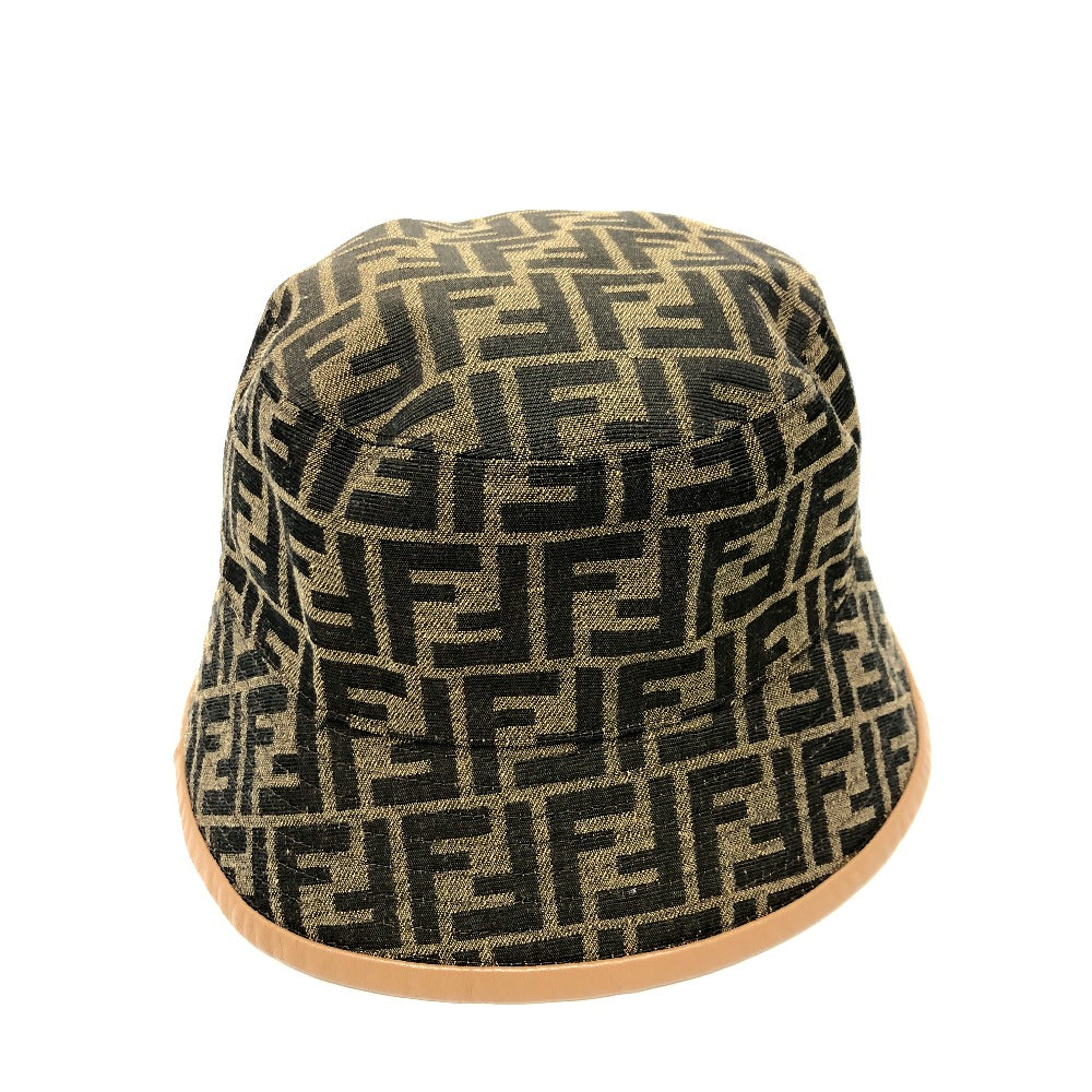 FENDI hat FXQ801 Polyester, Cotton Brown Zucca Bucket hat mens
