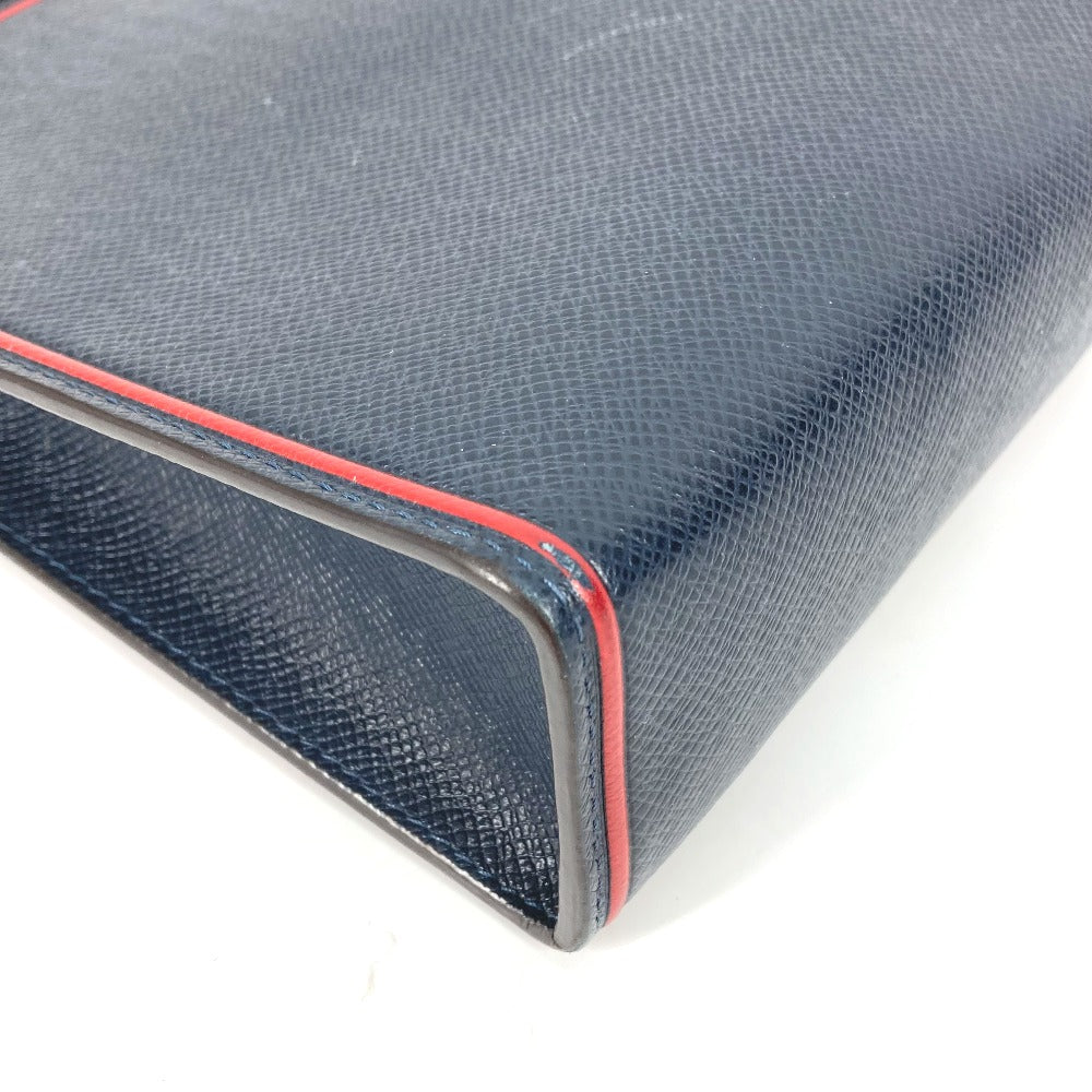 LOUIS VUITTON business bag M63394 Taiga Leather Navy Taiga Pochette Voyage mens  d