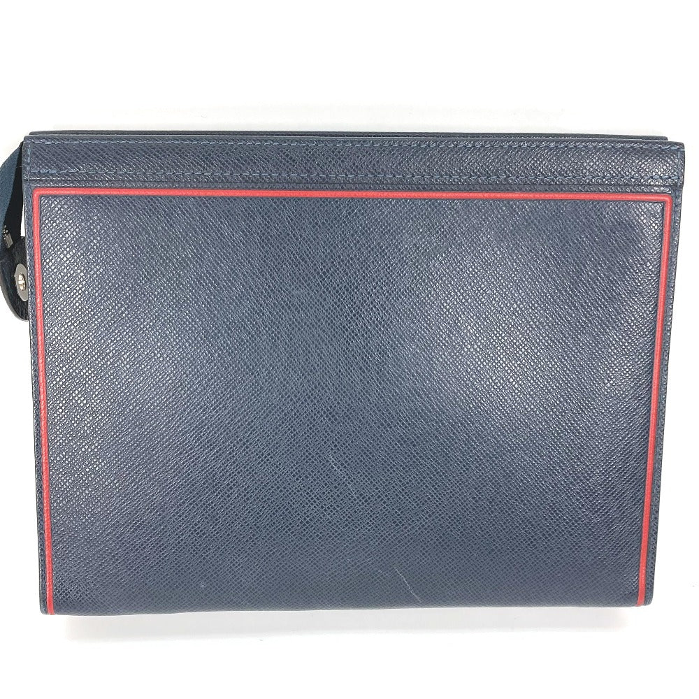 LOUIS VUITTON business bag M63394 Taiga Leather Navy Taiga Pochette Voyage mens  d