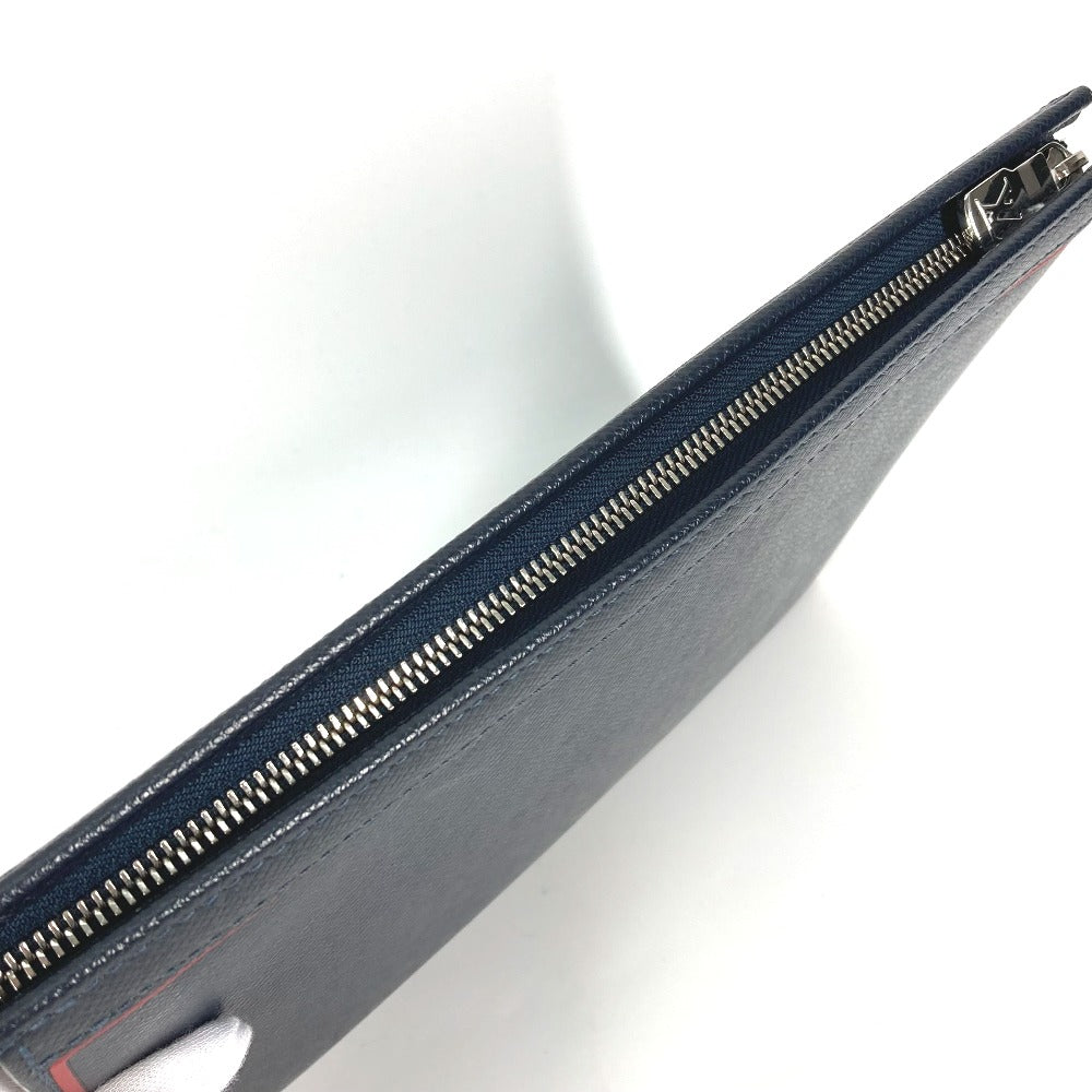 LOUIS VUITTON business bag M63394 Taiga Leather Navy Taiga Pochette Voyage mens  d