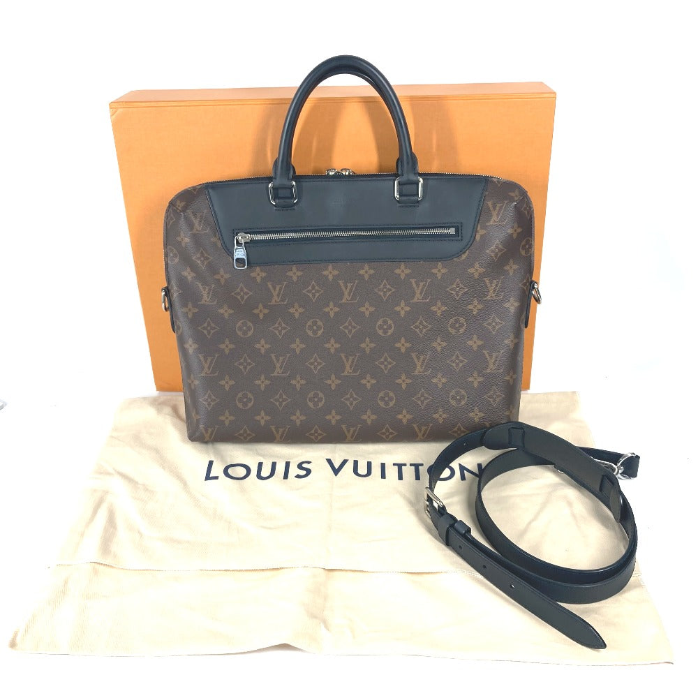 LOUIS VUITTON Business bag M54019 Monogram macacer canvas Brown Monogram macacer Porto de Cumanjour PDJ