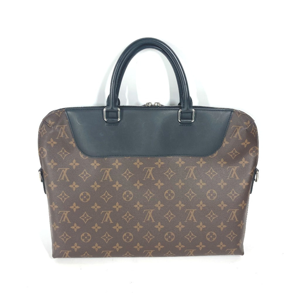 LOUIS VUITTON Business bag M54019 Monogram macacer canvas Brown Monogram macacer Porto de Cumanjour PDJ