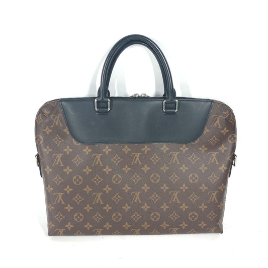 LOUIS VUITTON Business bag M54019 Monogram macacer canvas Brown Monogram macacer Porto de Cumanjour PDJ