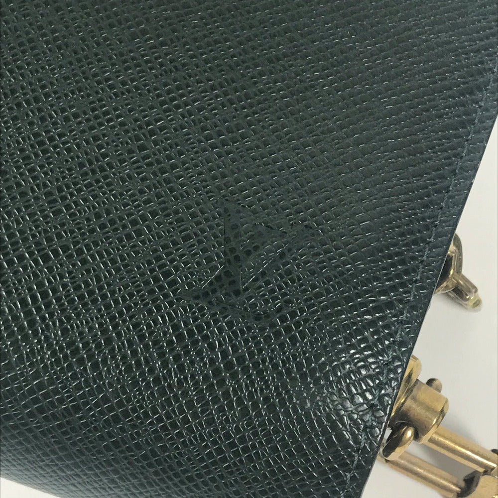 LOUIS VUITTON business bag M30184 Taiga Leather green Taiga Baikal