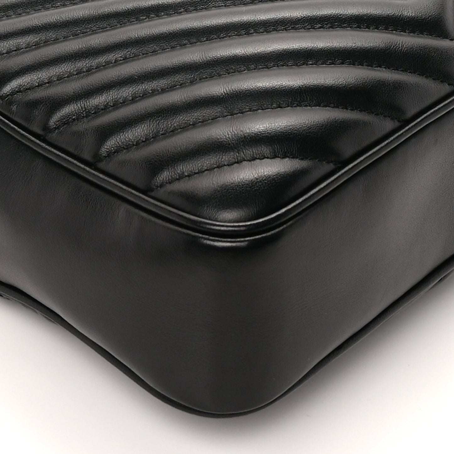 Saint Laurent Calfskin Matelasse Monogram Lou Camera Bag  Black