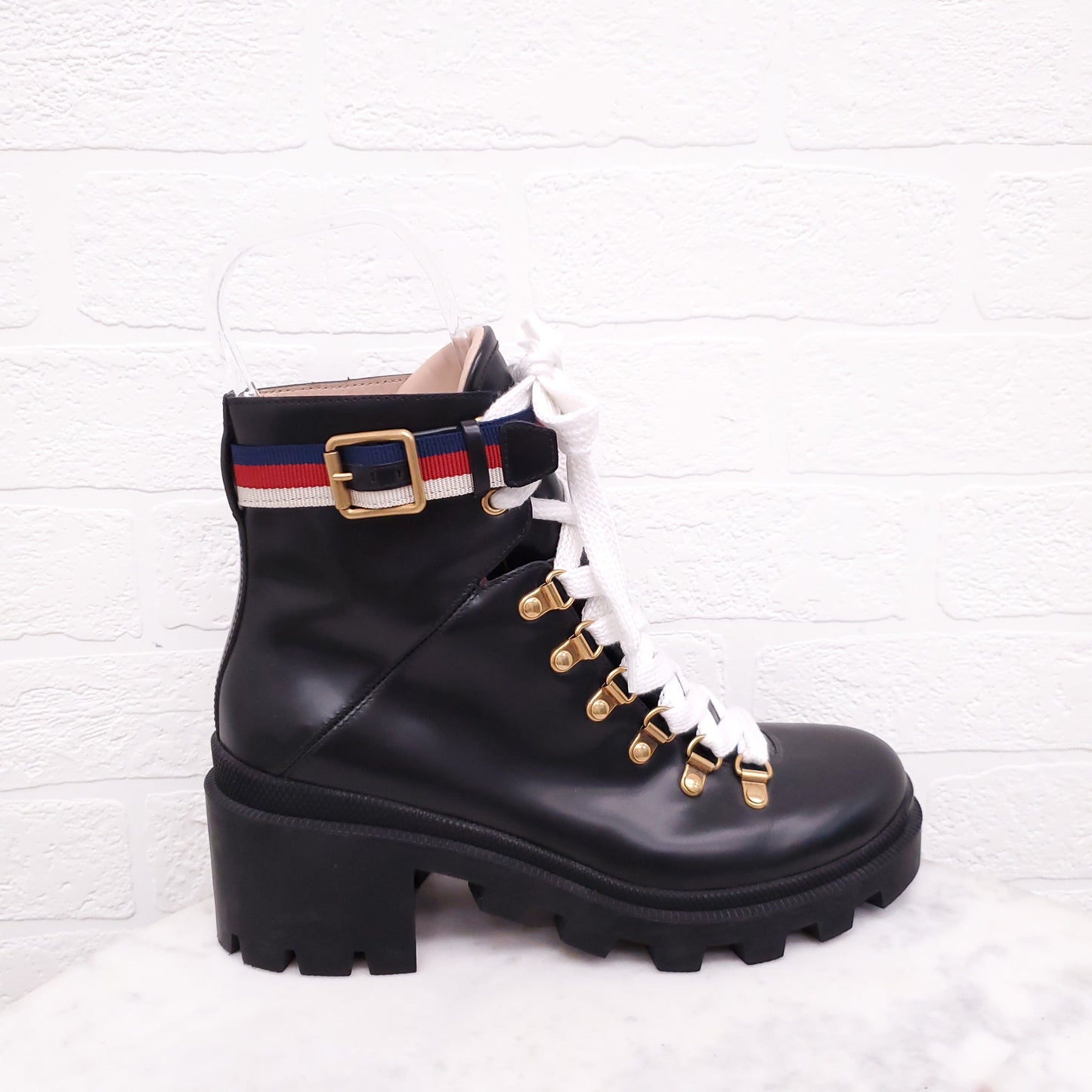 GUCCI SYLVIE WEB BOOTS - SIZE 38