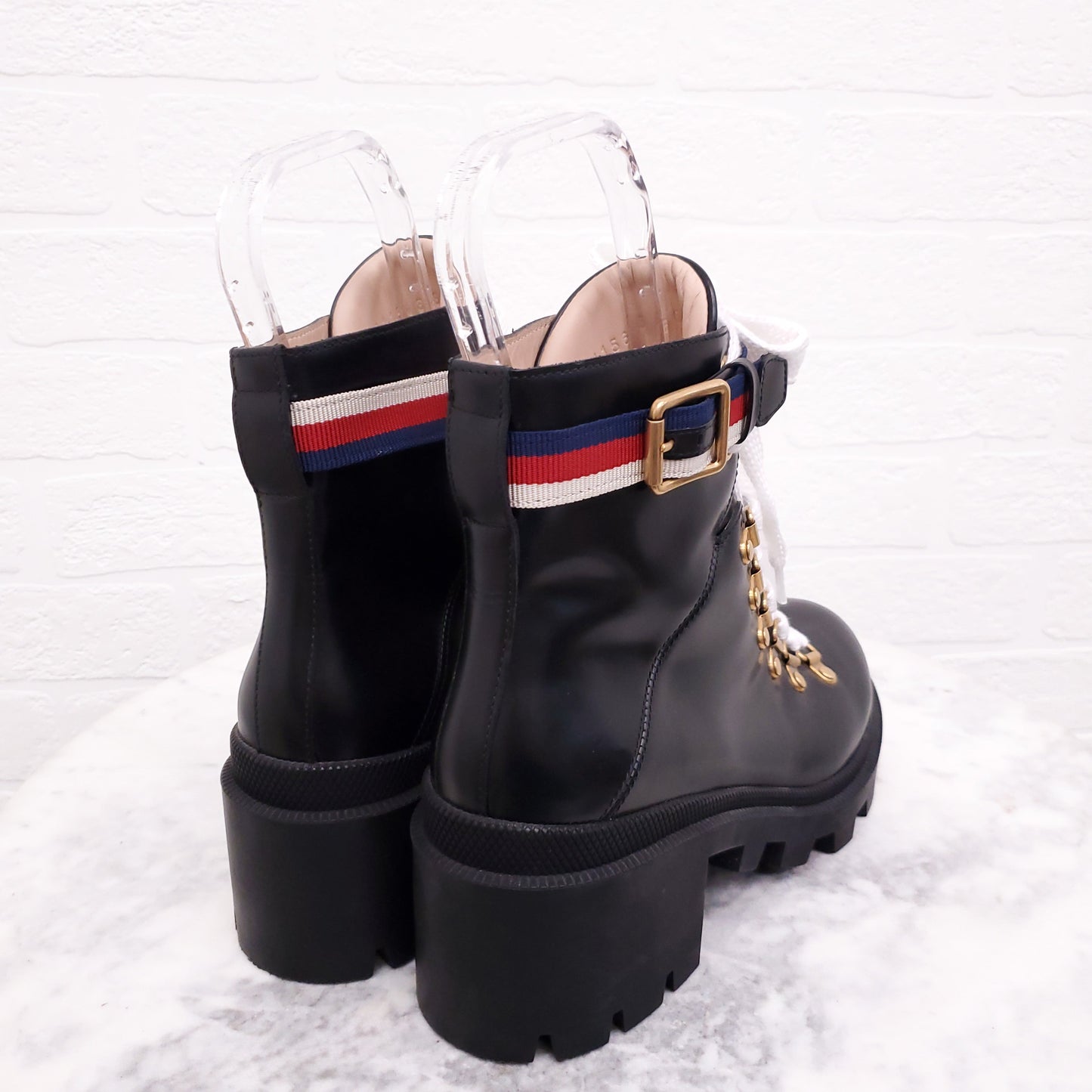 GUCCI SYLVIE WEB BOOTS - SIZE 38