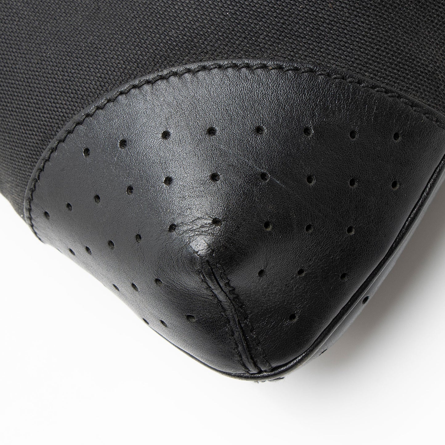 Gucci Canvas Perforated Leather Interlocking G Reins Satchel