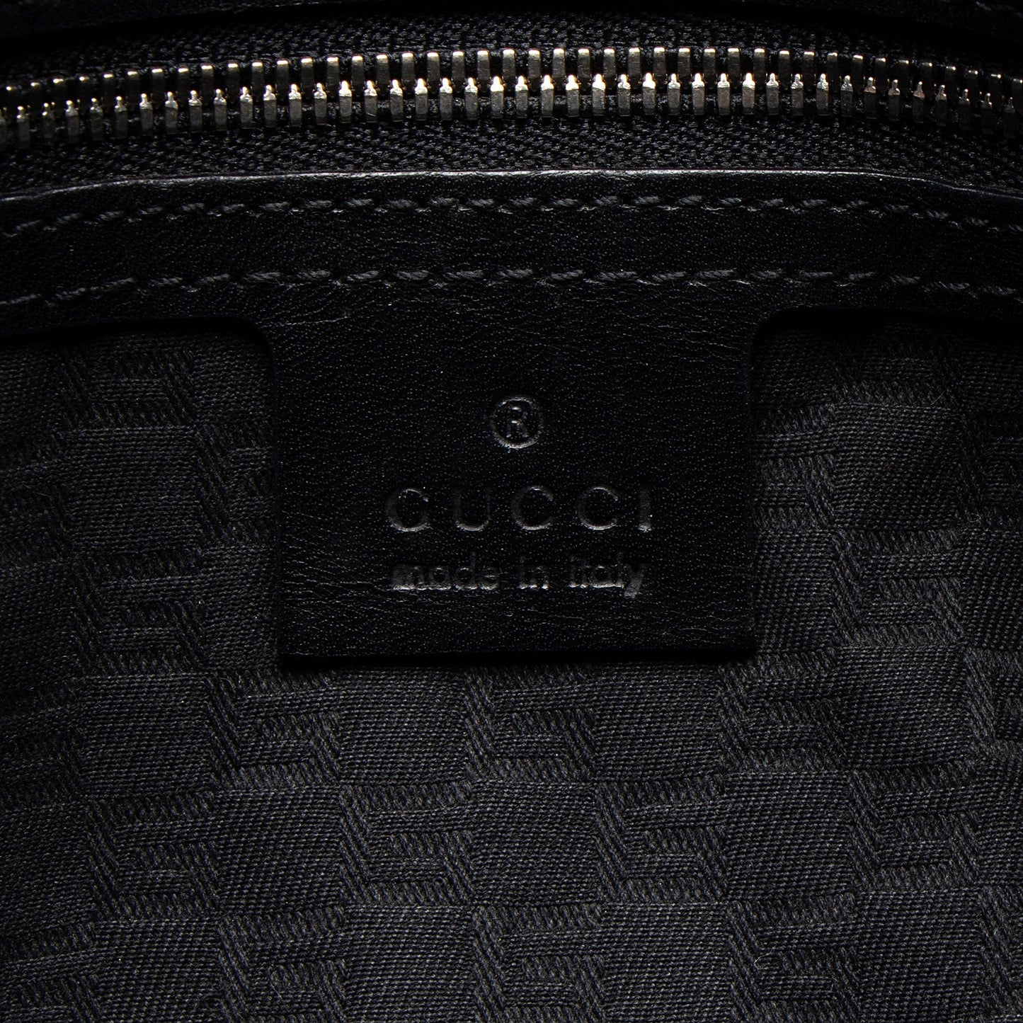 Gucci Canvas Perforated Leather Interlocking G Reins Satchel