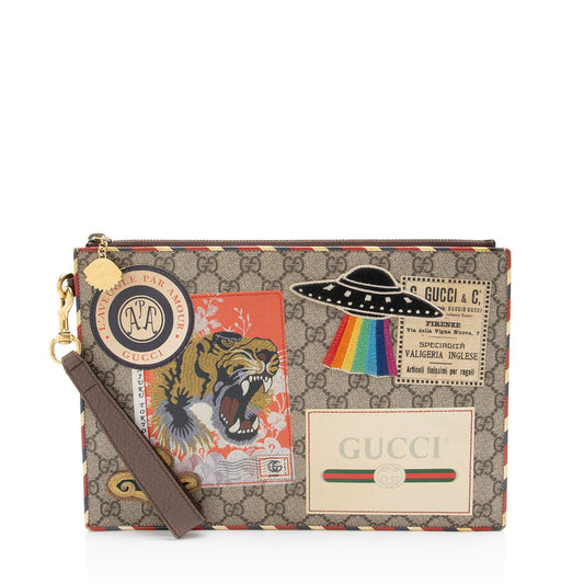 Gucci GG Supreme Courrier Clutch