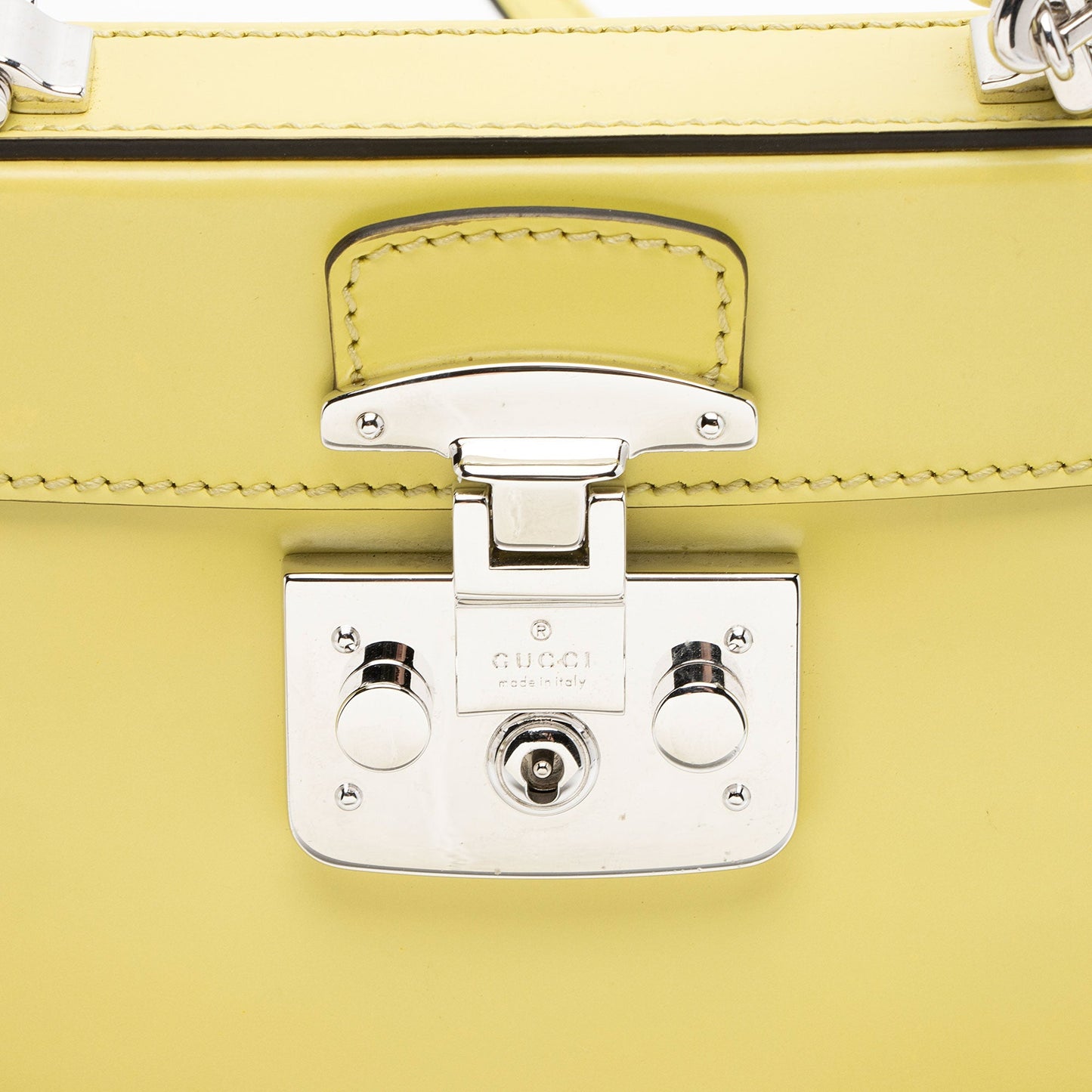 Gucci Leather Bamboo Lady Lock Mini Top Handle