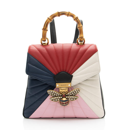 Gucci Leather Bamboo Queen Margaret Mini Top Handle Backpack