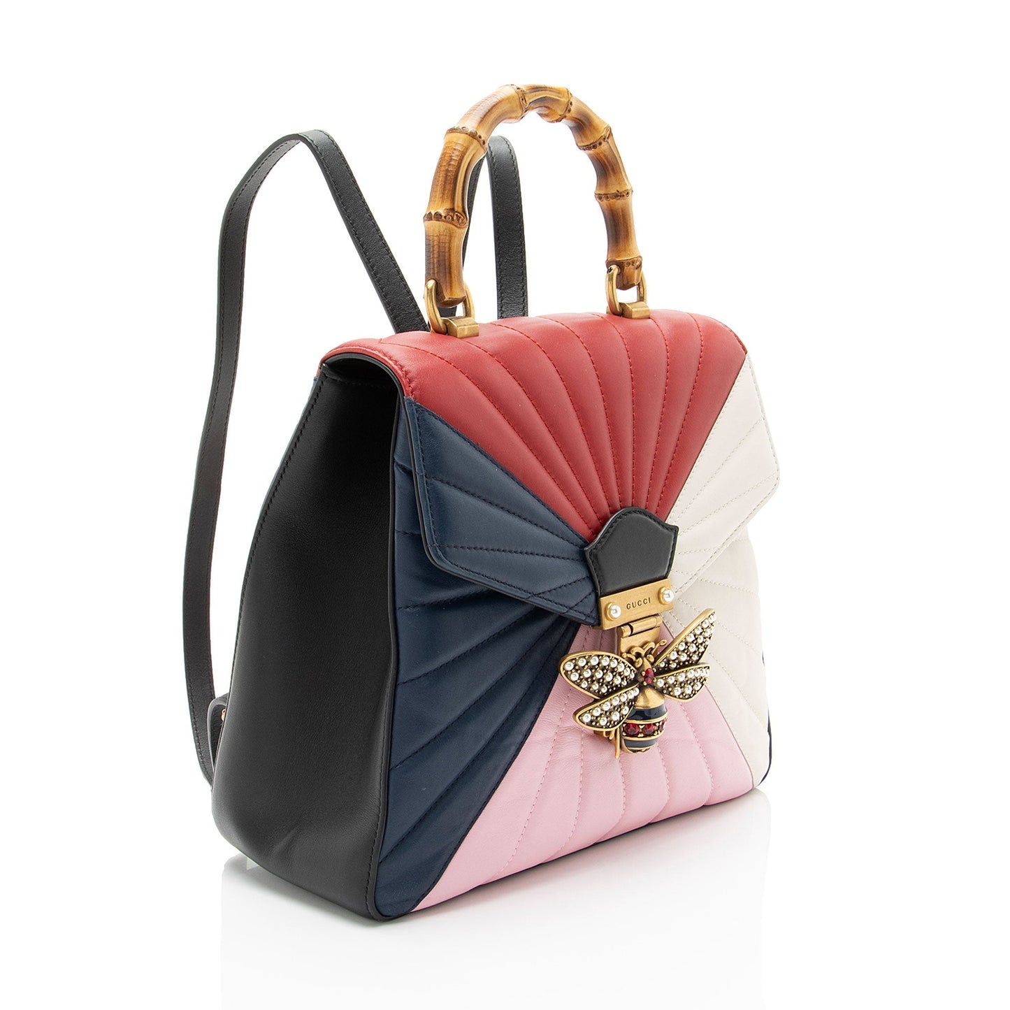 Gucci Leather Bamboo Queen Margaret Mini Top Handle Backpack