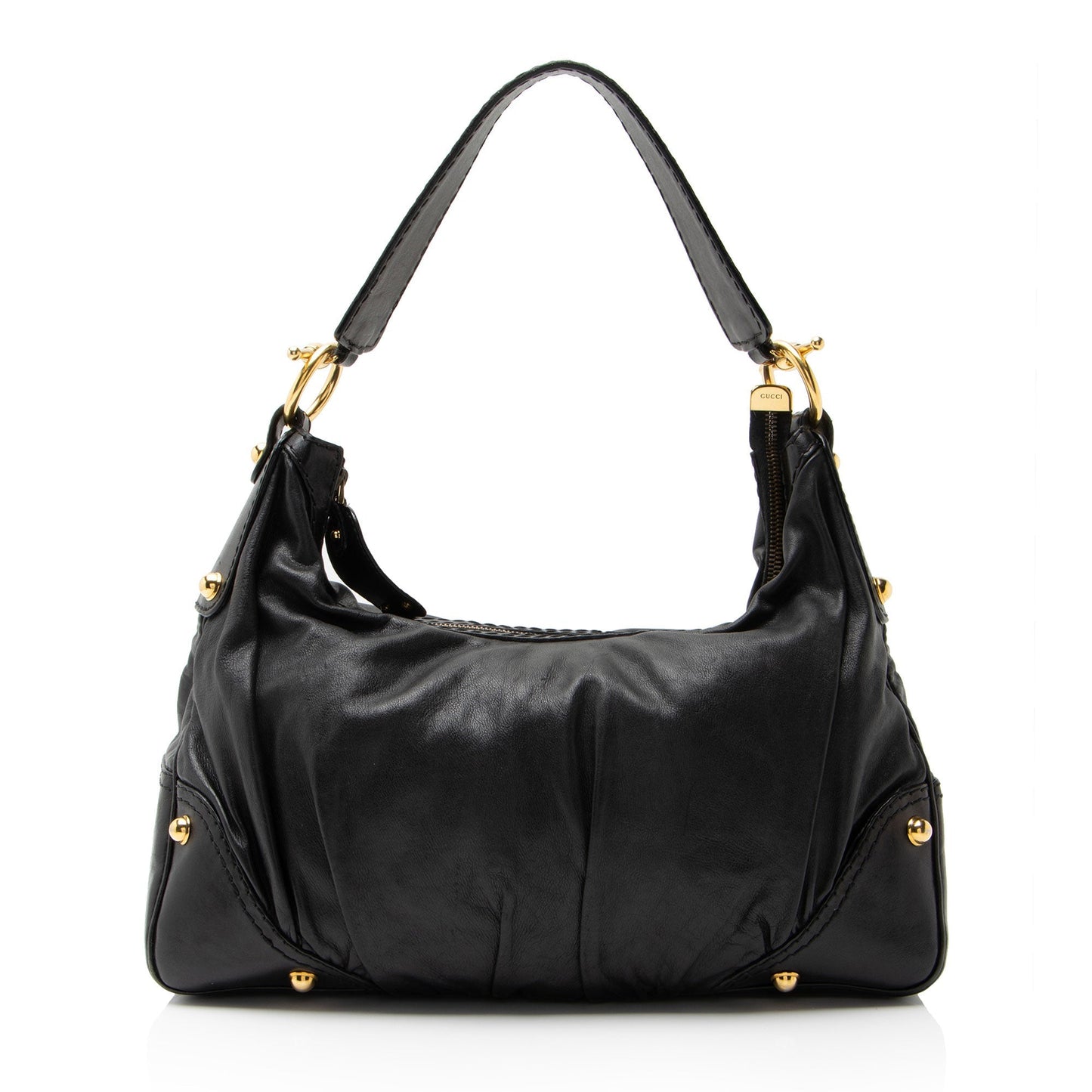 Gucci Leather Jockey Medium Hobo