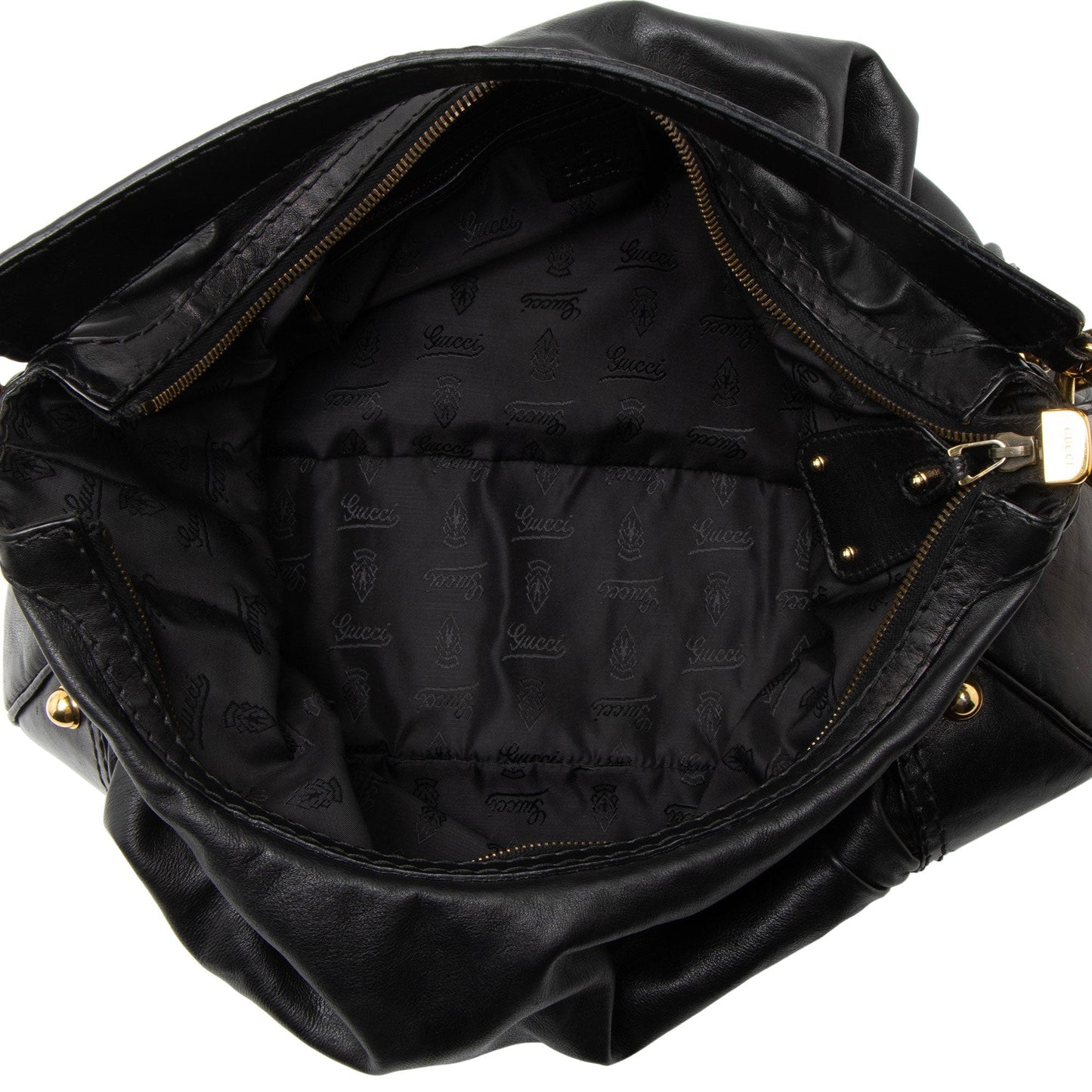 Gucci Leather Jockey Medium Hobo