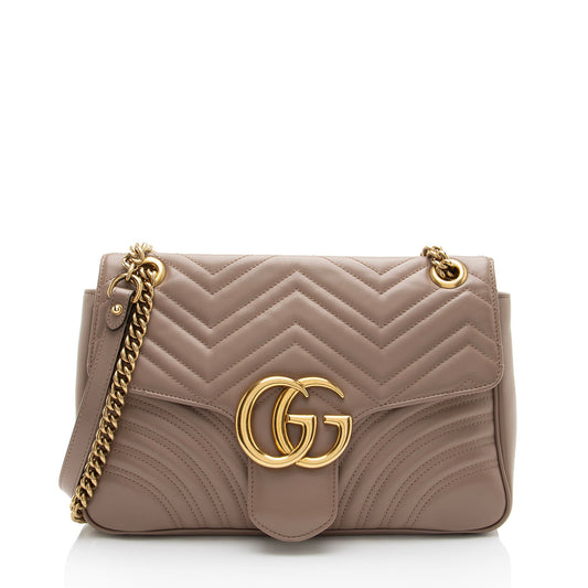 Gucci Matelasse Leather GG Marmont Large Flap Bag