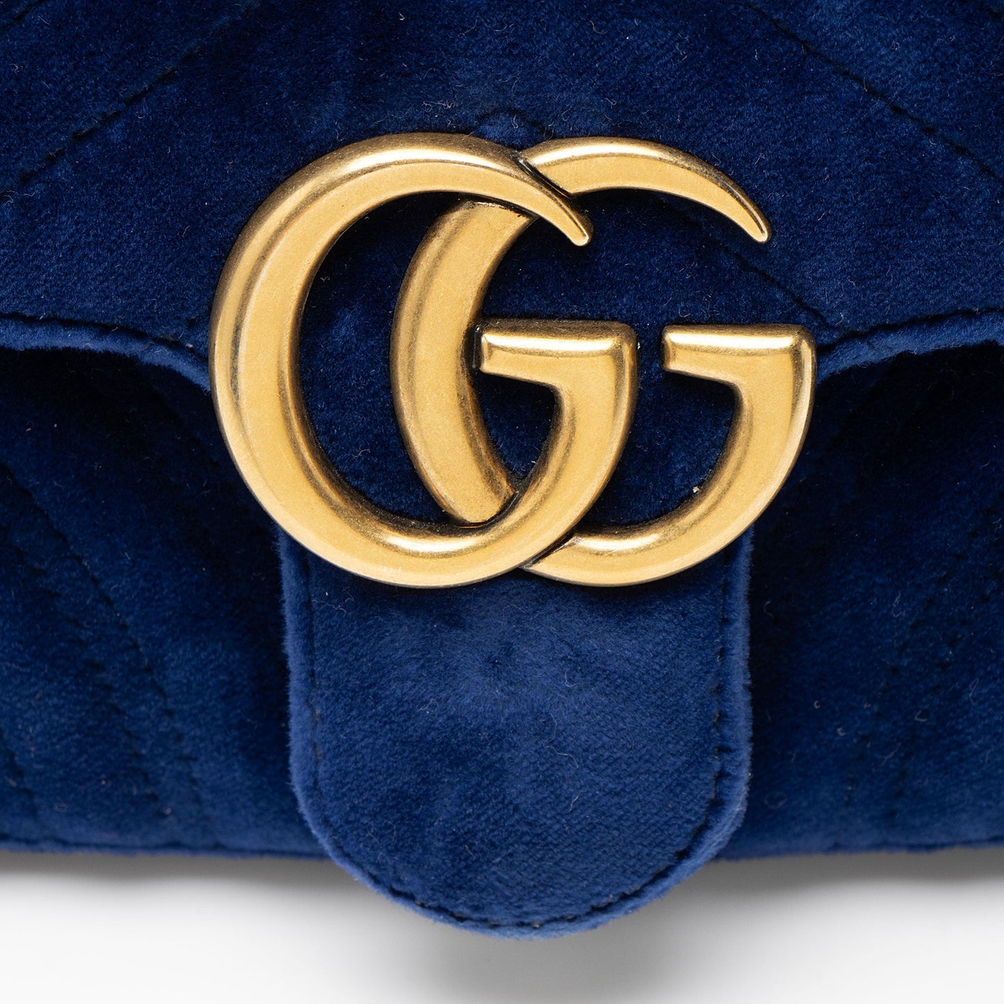 Gucci Matelasse Velvet GG Marmont Small Flap Bag