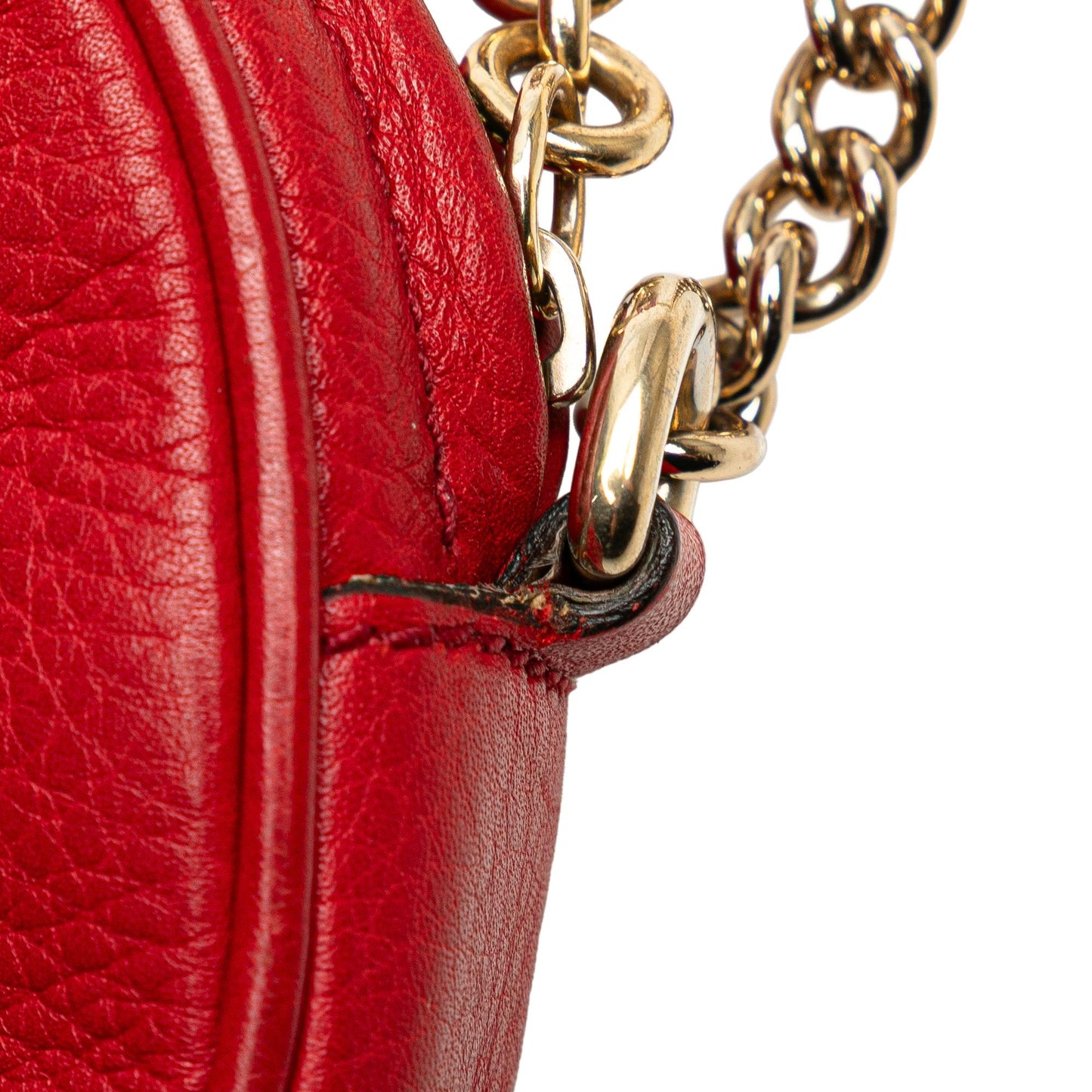 Gucci Mini Pebbled Calfskin Soho Chain Crossbody