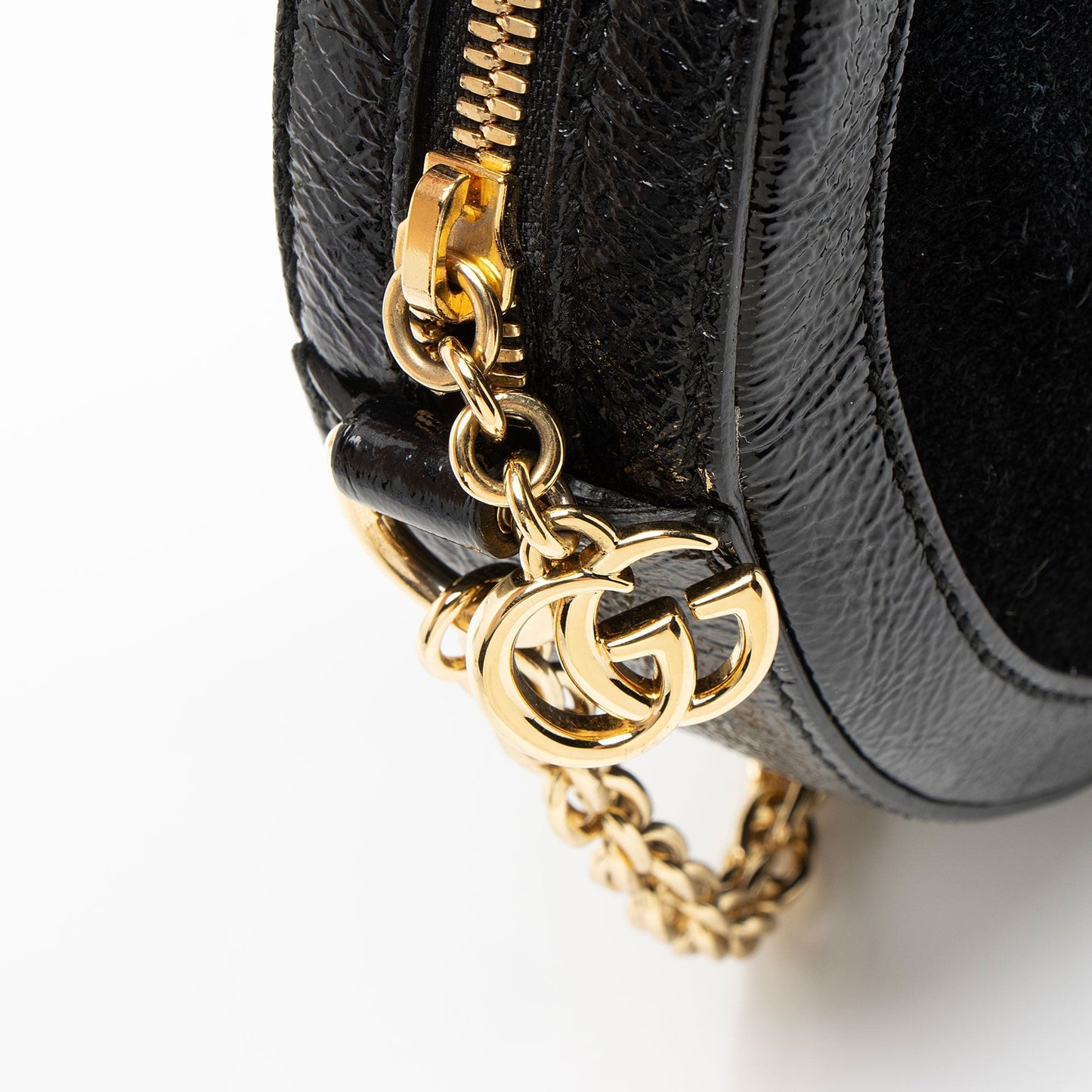 Gucci Suede Ophidia Round Mini Shoulder Bag