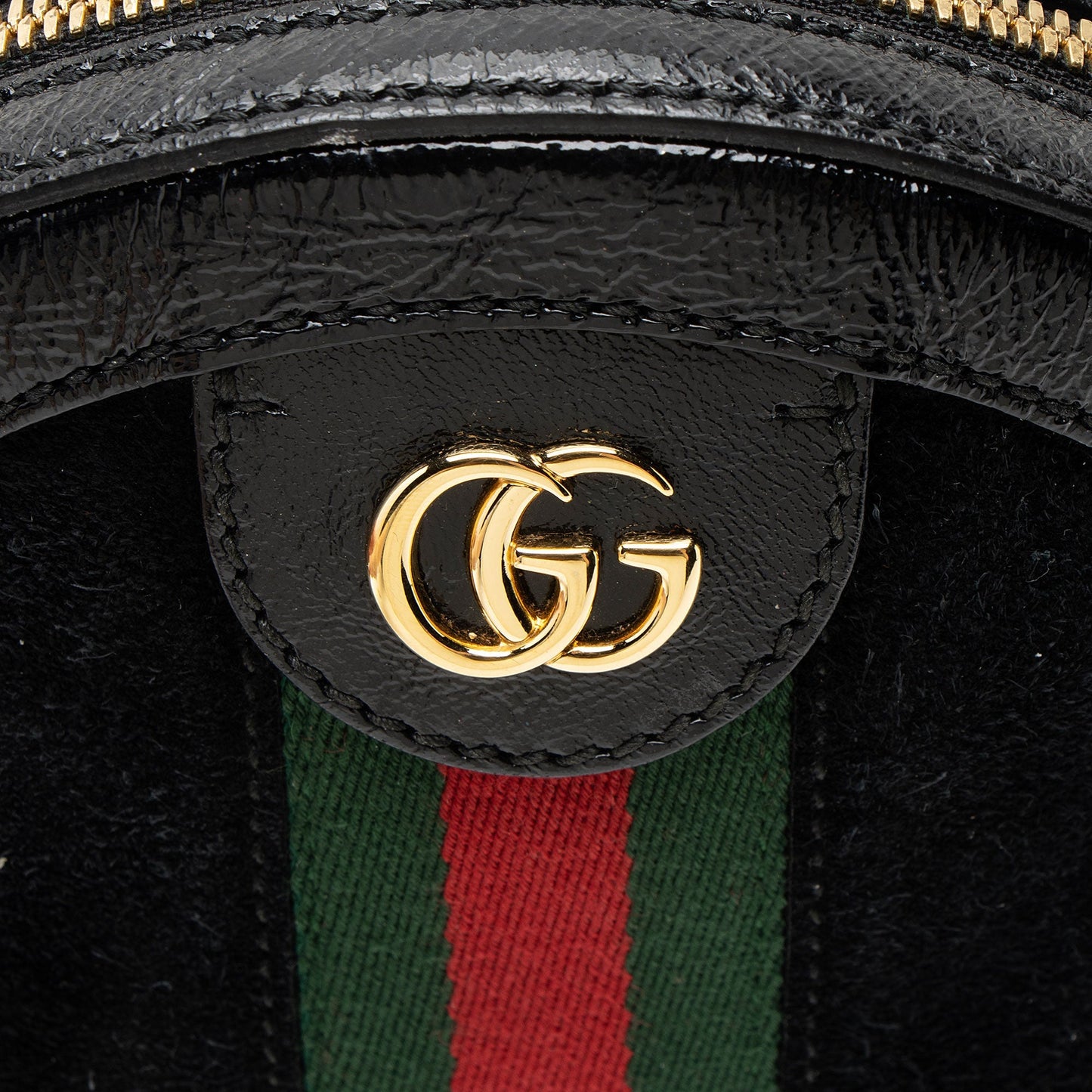 Gucci Suede Ophidia Round Mini Shoulder Bag