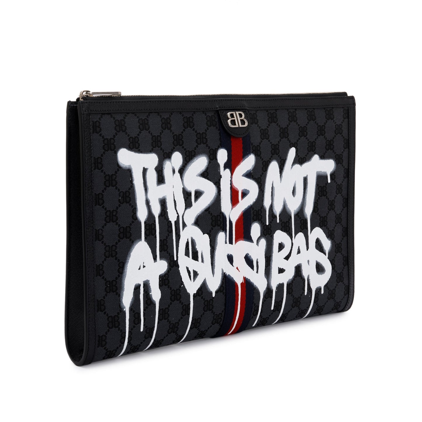 Gucci X Balenciaga The Hacker Project BB Supreme Graffiti Laptop Pouch