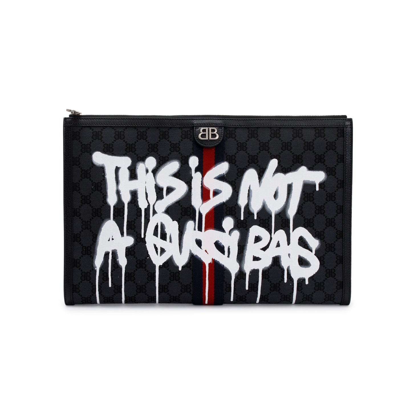 Gucci X Balenciaga The Hacker Project BB Supreme Graffiti Laptop Pouch