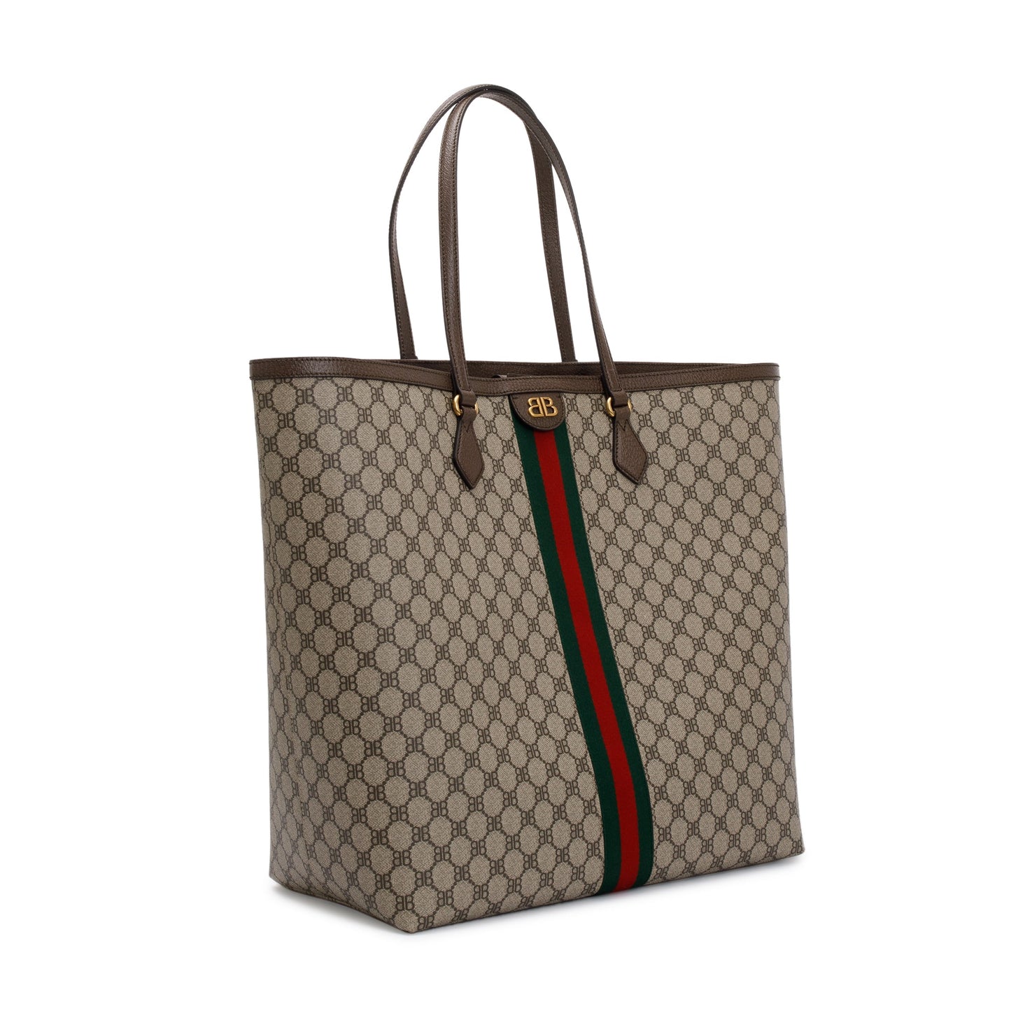 Gucci X Balenciaga The Hacker Project BB Supreme Web Large Ophidia Tote