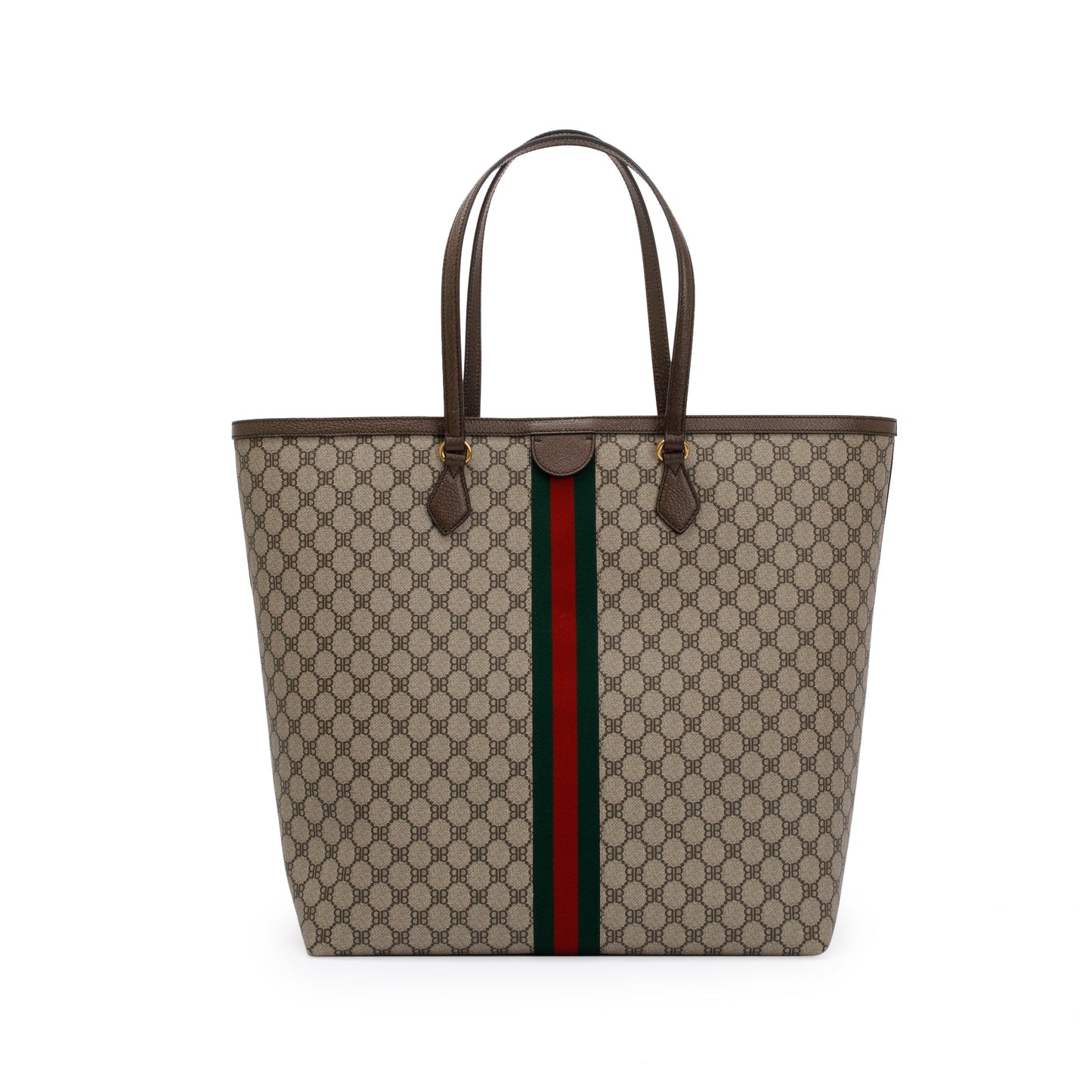 Gucci X Balenciaga The Hacker Project BB Supreme Web Large Ophidia Tote