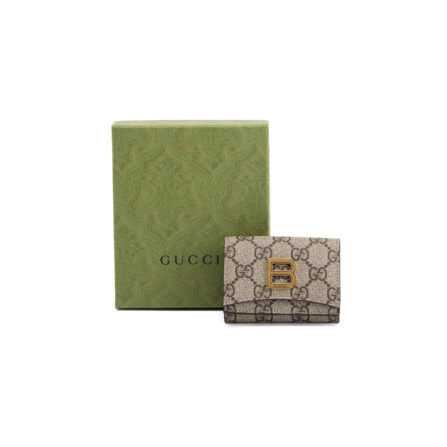 Gucci X Balenciaga The Hacker Project GG Supreme Hourglass Card Case Wallet