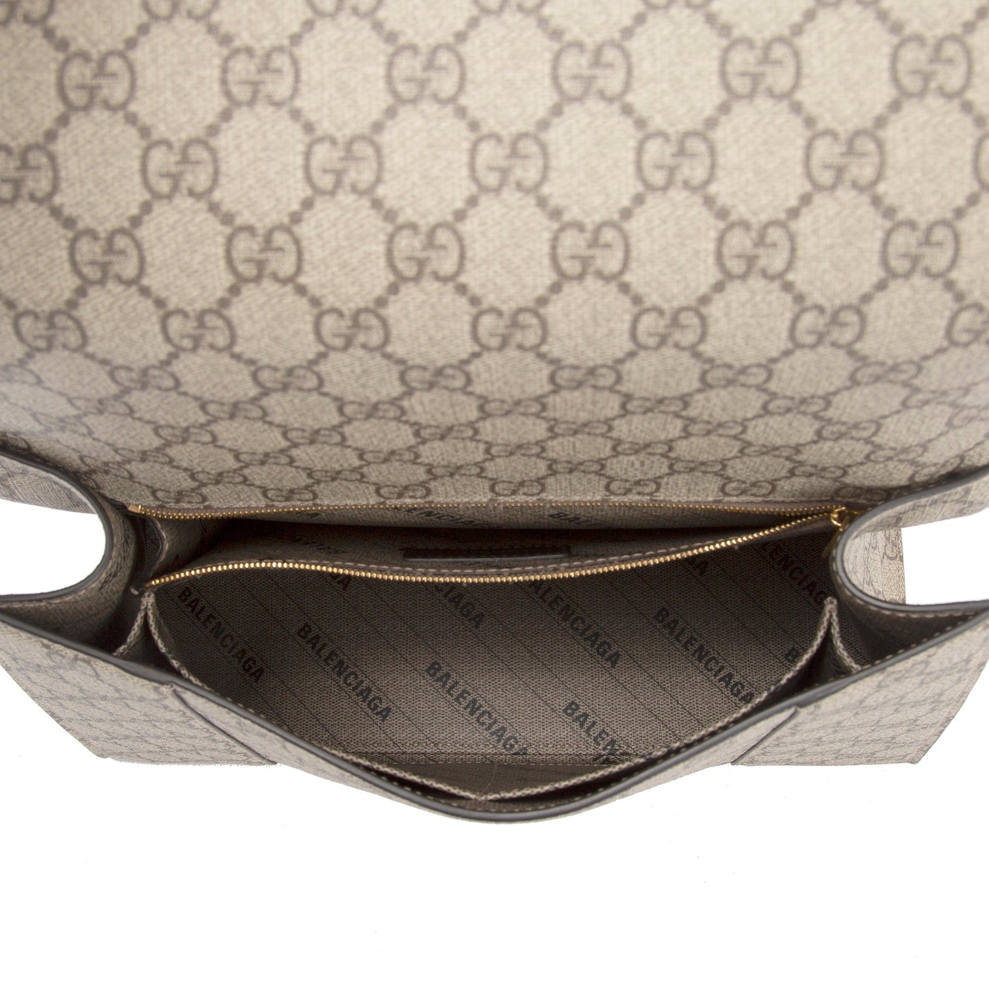 Gucci X Balenciaga The Hacker Project GG Supreme Hourglass Medium Top Handle Bag