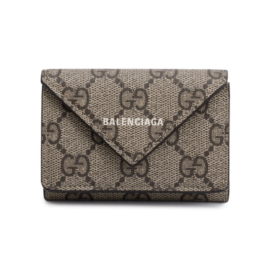 Gucci X Balenciaga The Hacker Project GG Supreme Trifold Compact Wallet
