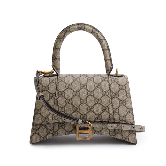 Gucci x Balenciaga The Hacker Project GG Supreme Small Hourglass Top Handle Bag
