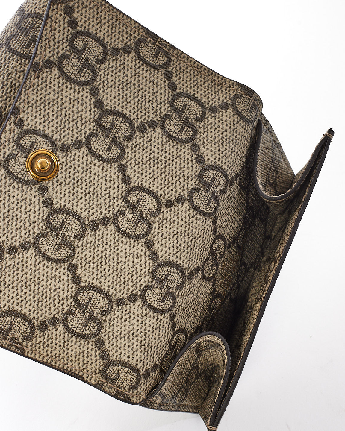 Gucci x Balenciaga The Hacker Project GG Supreme Coated Canvas Compact Wallet