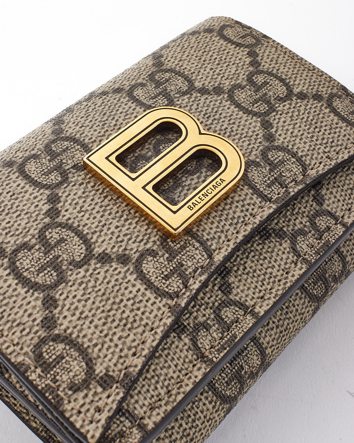 Gucci x Balenciaga The Hacker Project GG Supreme Coated Canvas Compact Wallet
