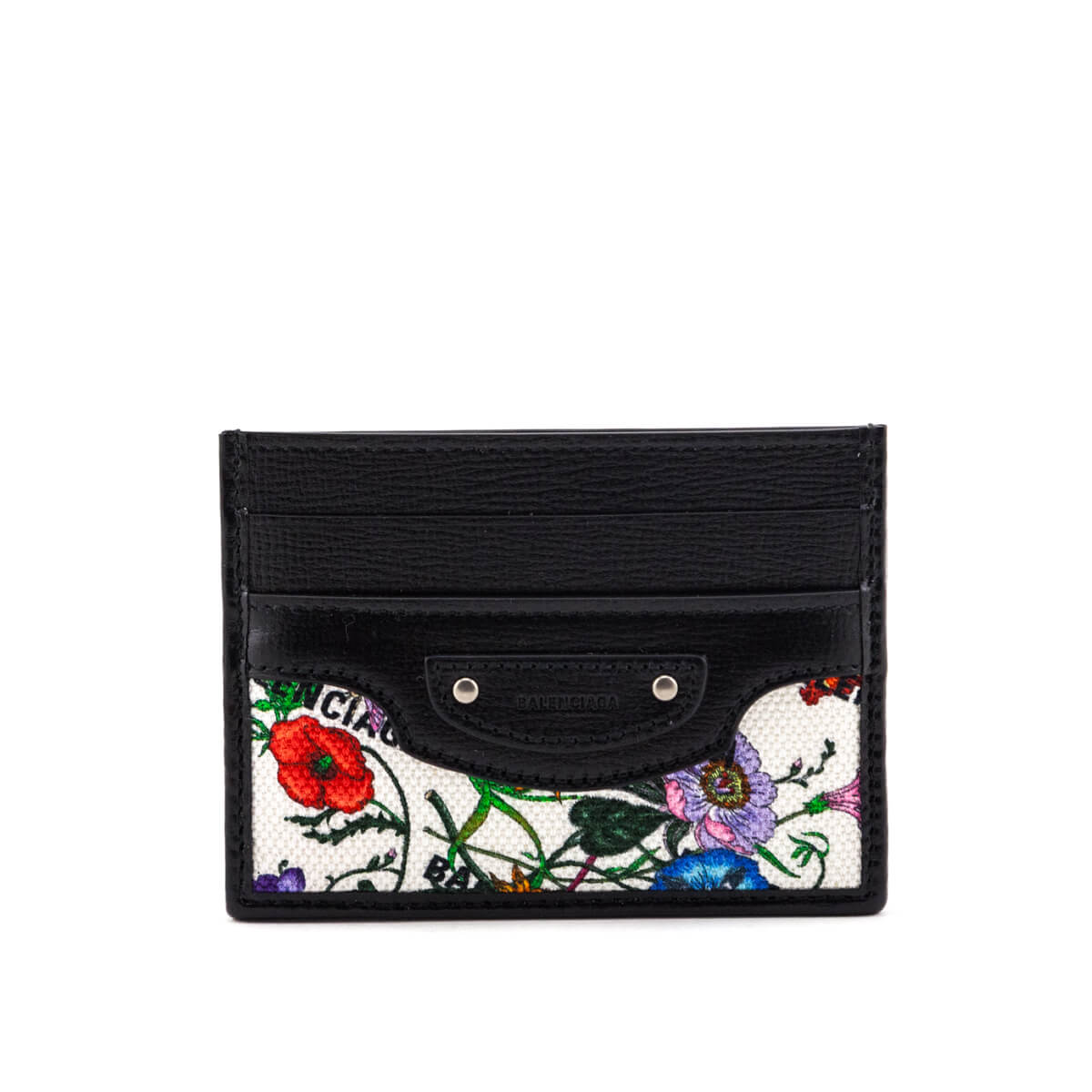 Gucci x Luxury Balenciaga Trending 2025 Canvas Azalea Calfskin Flora Logo Print Neo Classic Card Holder