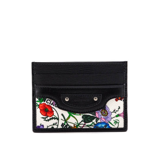 Gucci x Luxury Balenciaga Trending 2025 Canvas Azalea Calfskin Flora Logo Print Neo Classic Card Holder