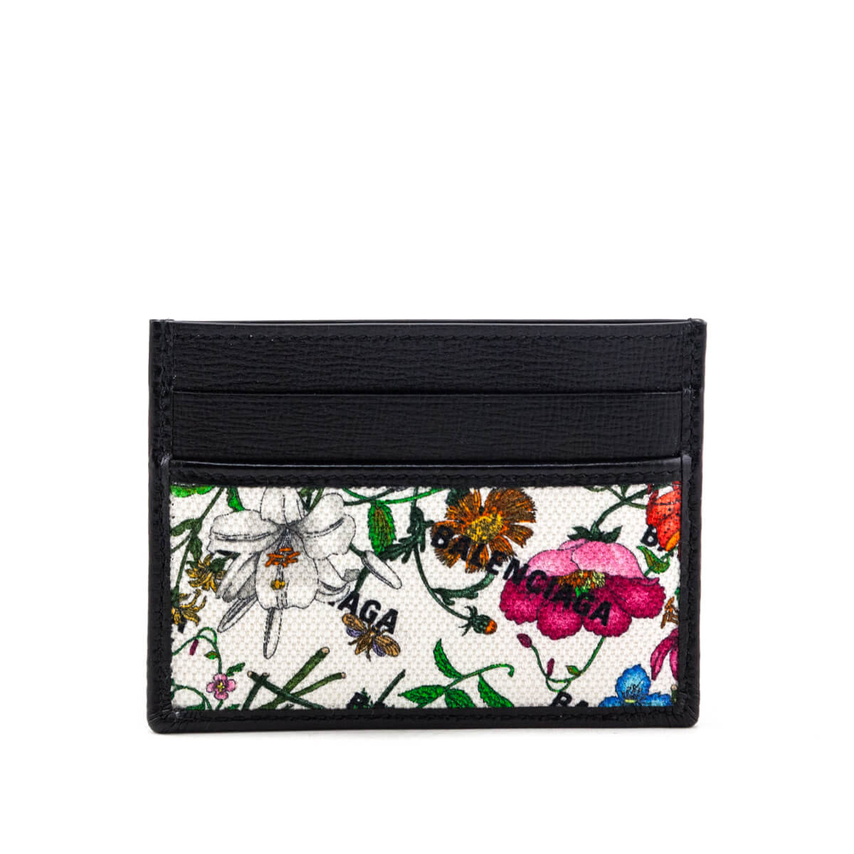 Gucci x Luxury Balenciaga Trending 2025 Canvas Azalea Calfskin Flora Logo Print Neo Classic Card Holder