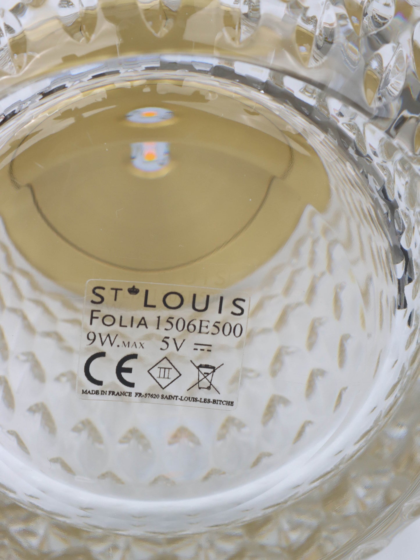 Hermes x St Louis Folia Portable Crystal Lamp