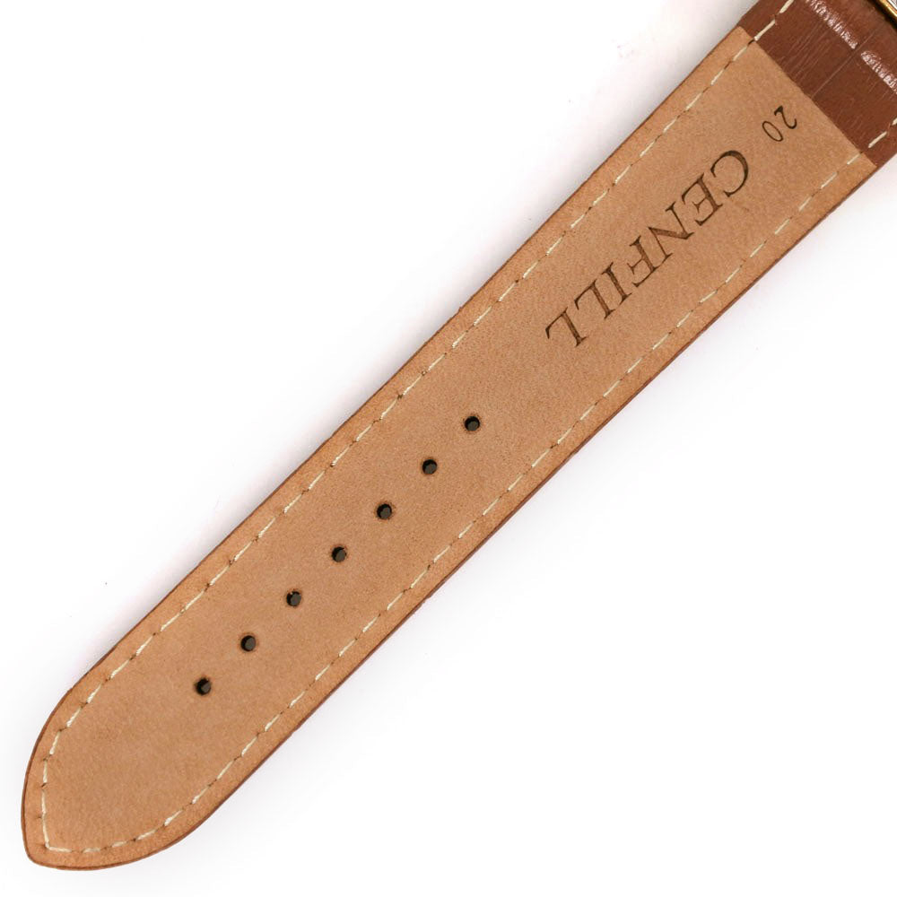 HERMES Watches Quartz RS1.501 Stainless Steel, Plated Gold, Leather Brown Ramsus H watch gold dial mens  d