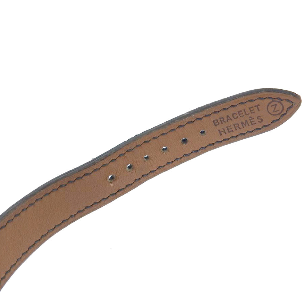 HERMES Watches Quartz Silver925 , Leather blue Kelly watch Silver dial Women  d