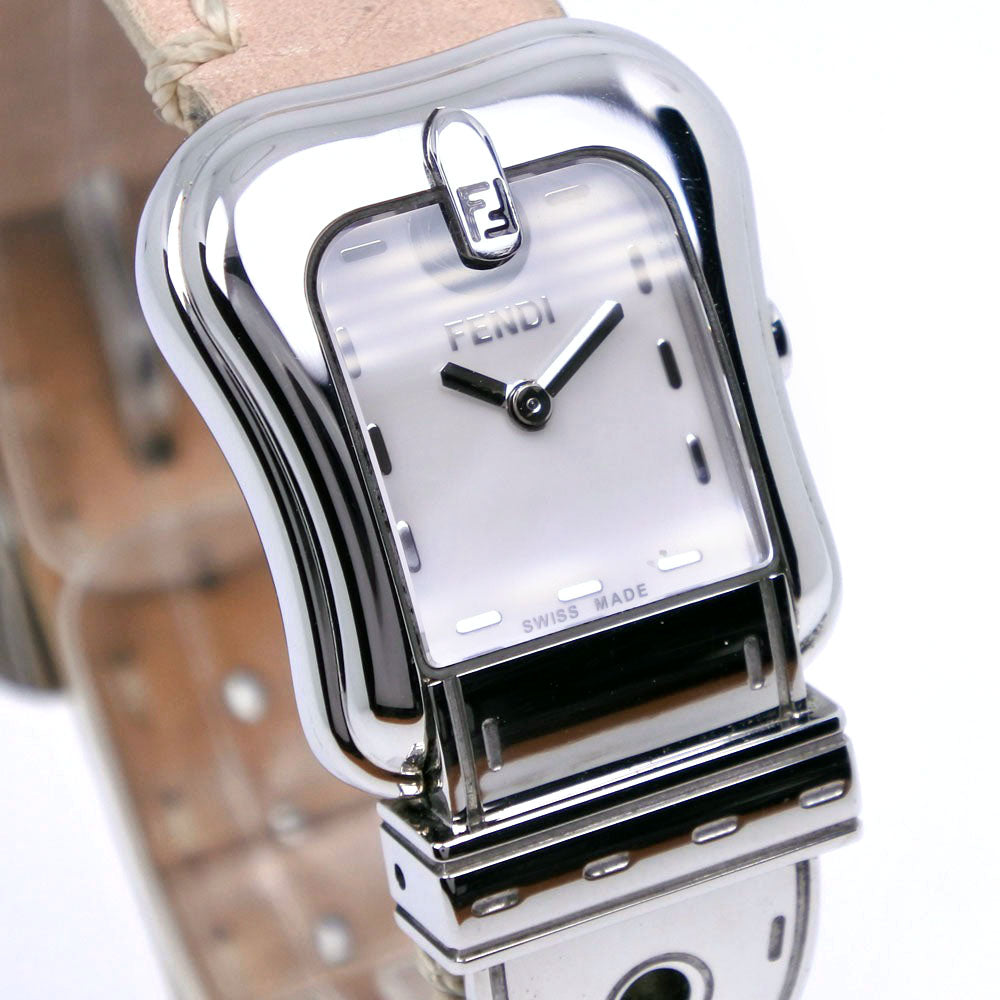 FENDI Watches Quartz 3800L Stainless Steel , Leather pink Beefendi Pink shell dial Women
