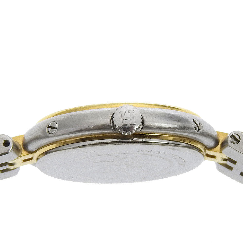 HERMES Watches Quartz Stainless Steel , Plated Gold Silver Profile date White dial