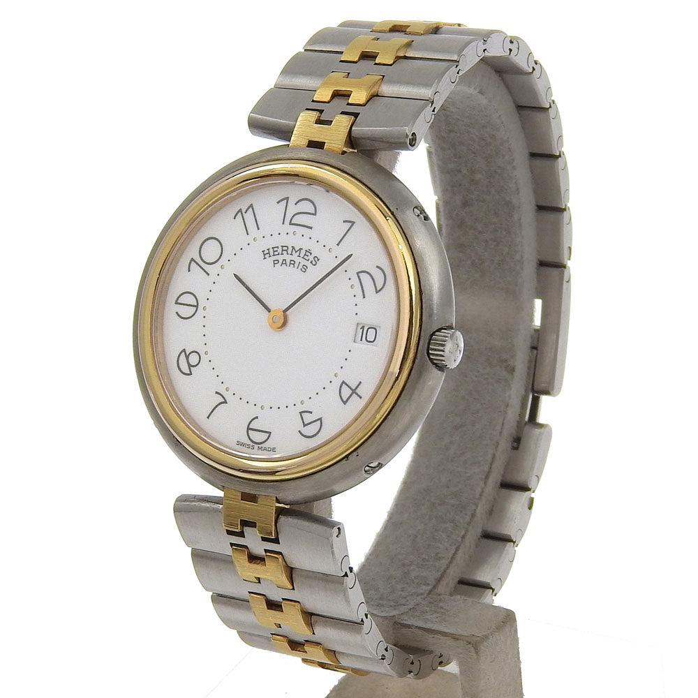 HERMES Watches Quartz Stainless Steel , Plated Gold Silver combination Profile date White dial