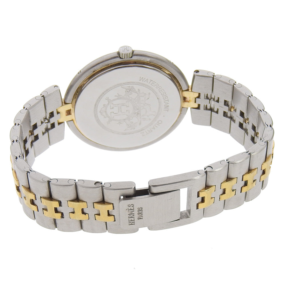 HERMES Watches Quartz Stainless Steel , Plated Gold Silver combination Profile date White dial