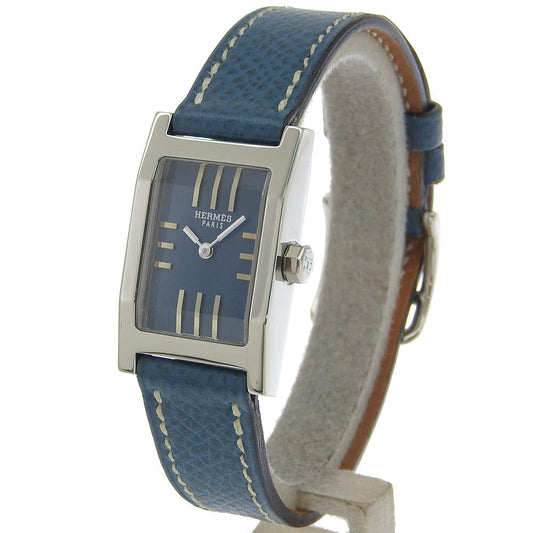 HERMES Watches Quartz TA1.210 Stainless Steel , Leather blue tandem Blue dial Women  d
