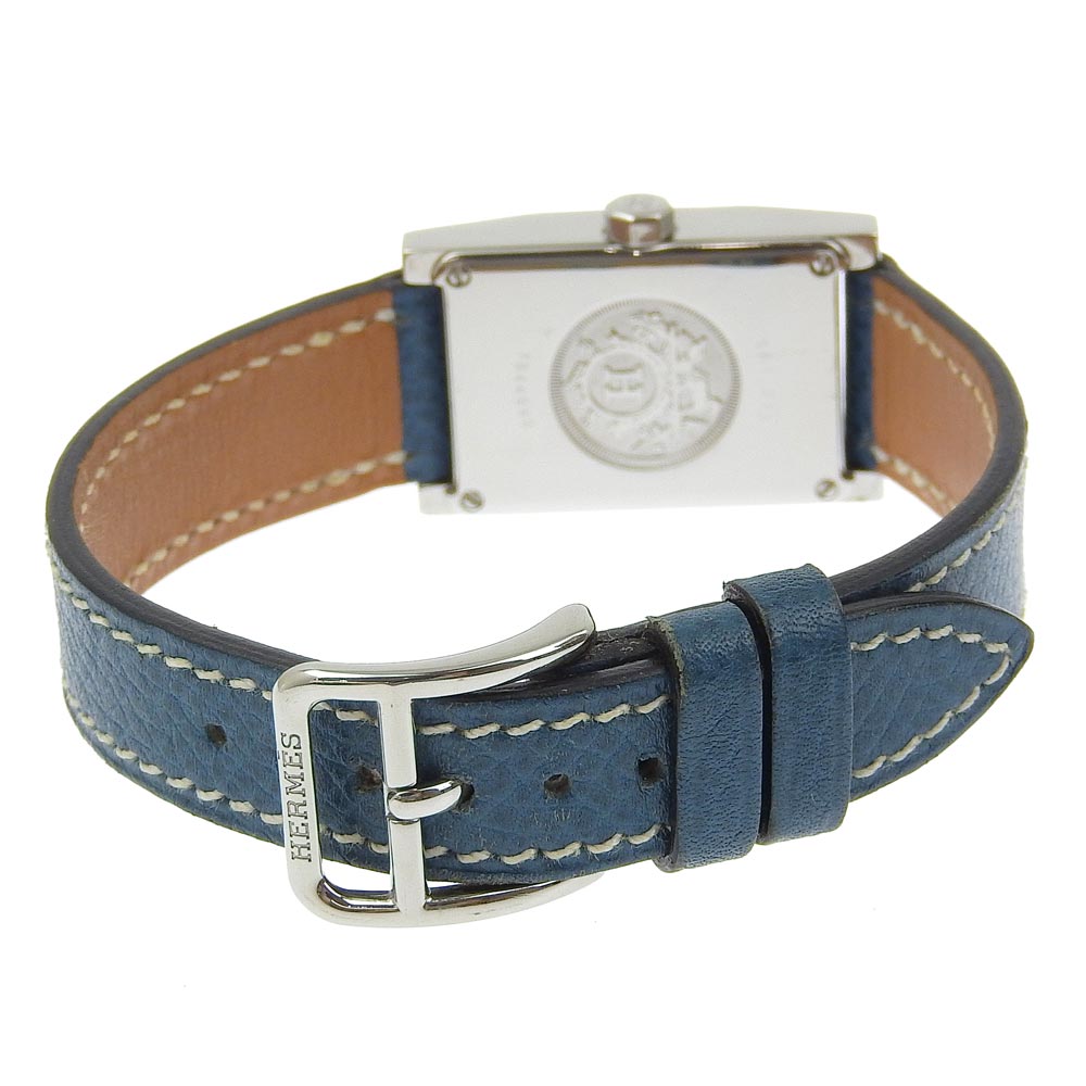HERMES Watches Quartz TA1.210 Stainless Steel , Leather blue tandem Blue dial Women  d