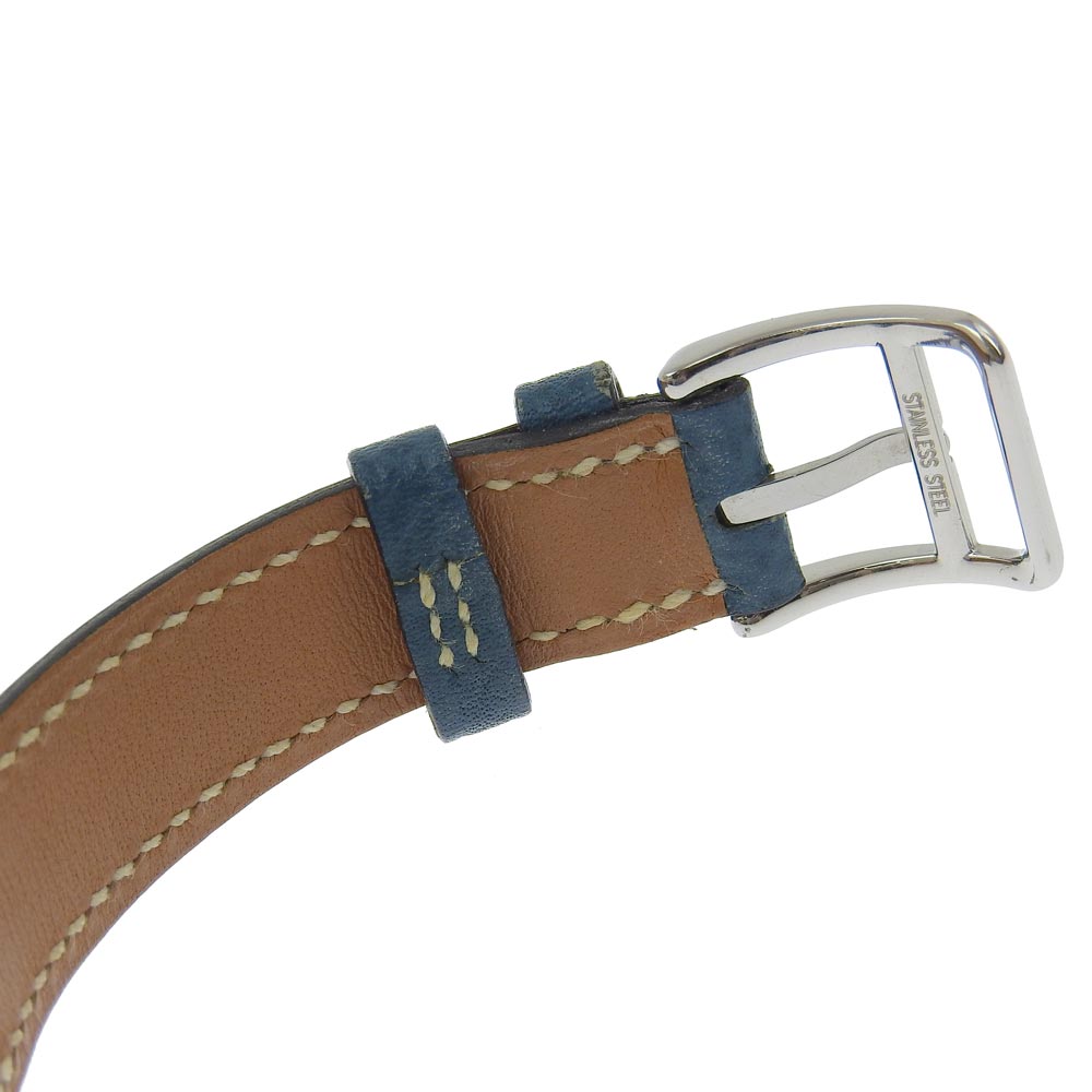 HERMES Watches Quartz TA1.210 Stainless Steel , Leather blue tandem Blue dial Women  d