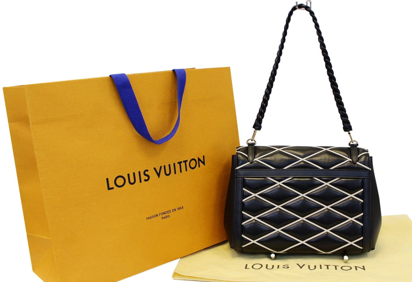 LOUIS VUITTON  Leather Malletage Pochette Flap Shoulder Bag - 20% Off